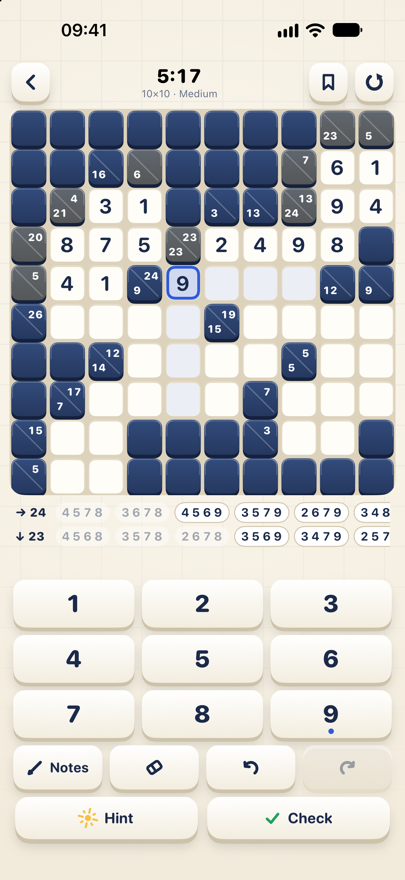 Kakuro Grid screenshot 1